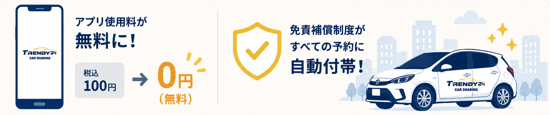 アプリ利用料および免責補償制度改定